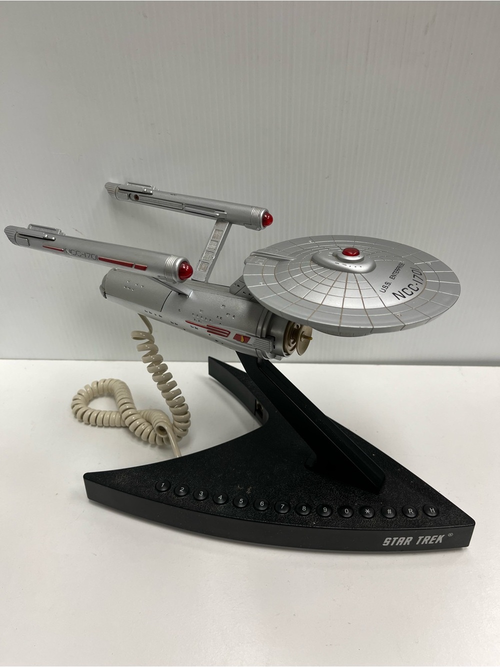 Vintage TeleMania Star Trek USS Enterprise Telephone Collectible 1993 NCC-1701